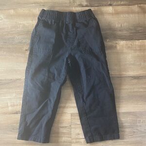 $1 - Kids Black Elastic-Waist Utility Pants
